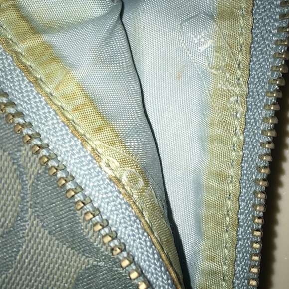 Coach Signature Jacquard Leather Card Coin Wallet - Picture 4 of 4